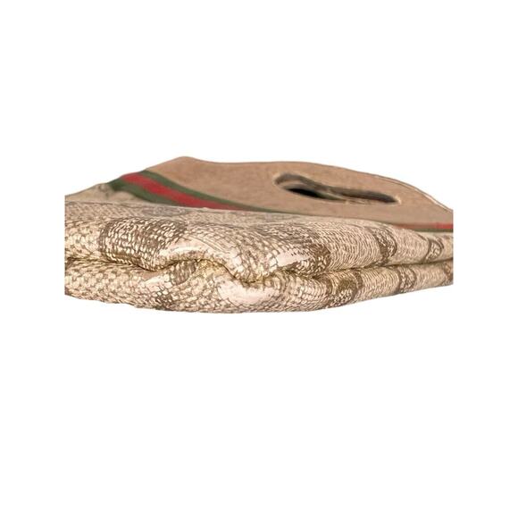 Gucci Vintage Monogram Web Top Handle Bag 1960's Leather Coated Canvas - Picture 7 of 14